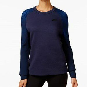 NIKE SPORTSWEAR TECH FLEECE CREW SHIRT NAVY / Blue
